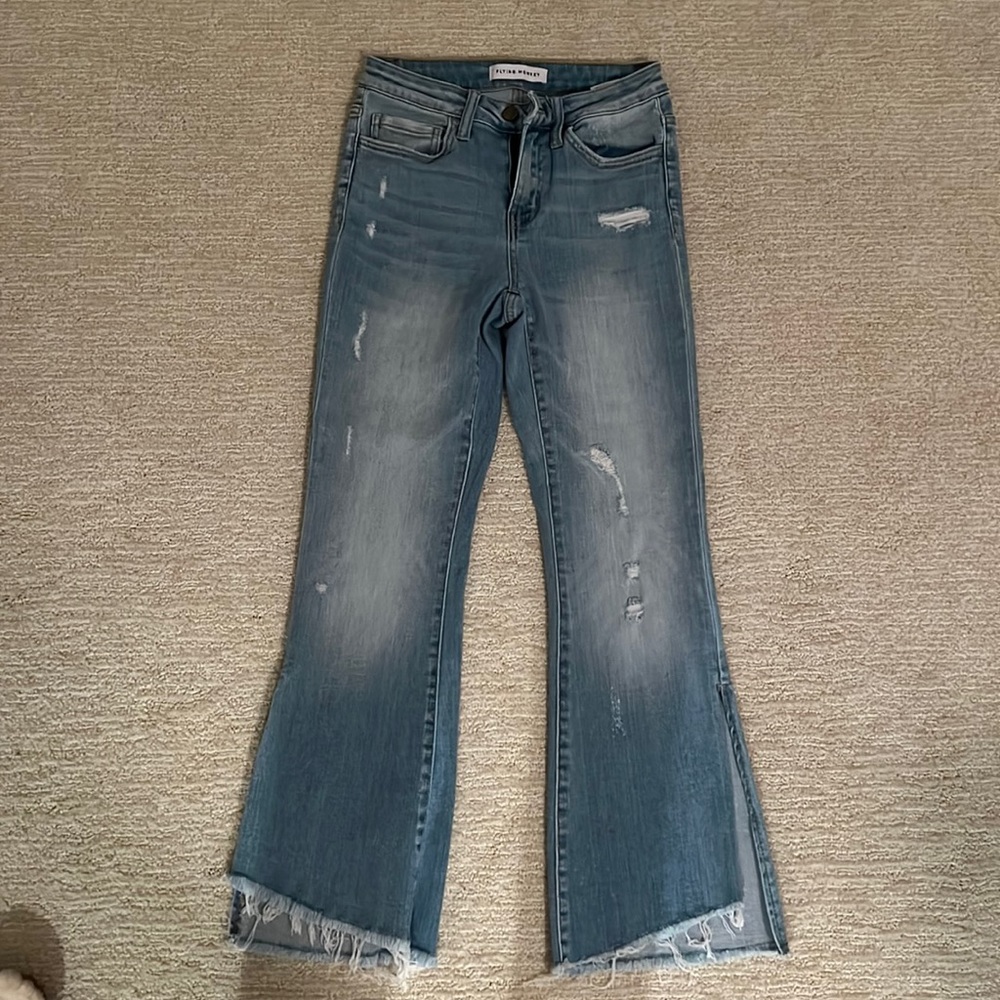 Cropped flare jeans